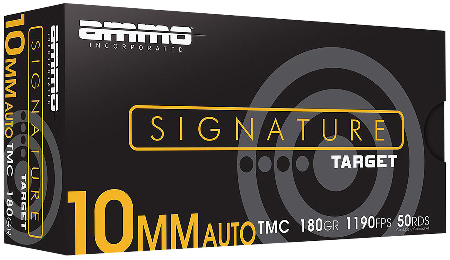Ammo Inc 10180TMCA50 Signature 10mm Auto 180gr Total Metal Case 50 Per Box/20 Case