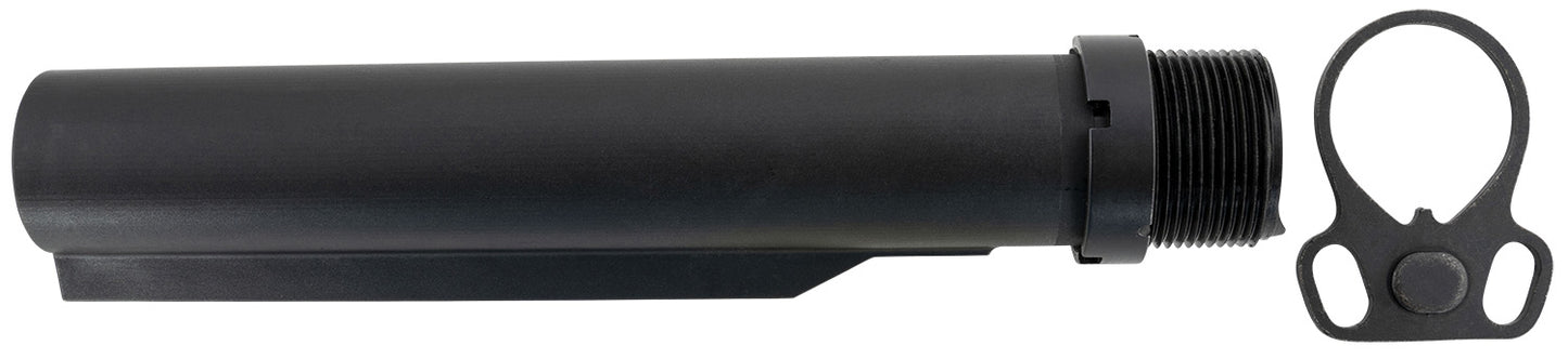 ET Arms Inc ETAMILCARTUBE Buffer Tube Kit Includes Castle Nut & Ambidextrous End Plate, Carbon Fiber