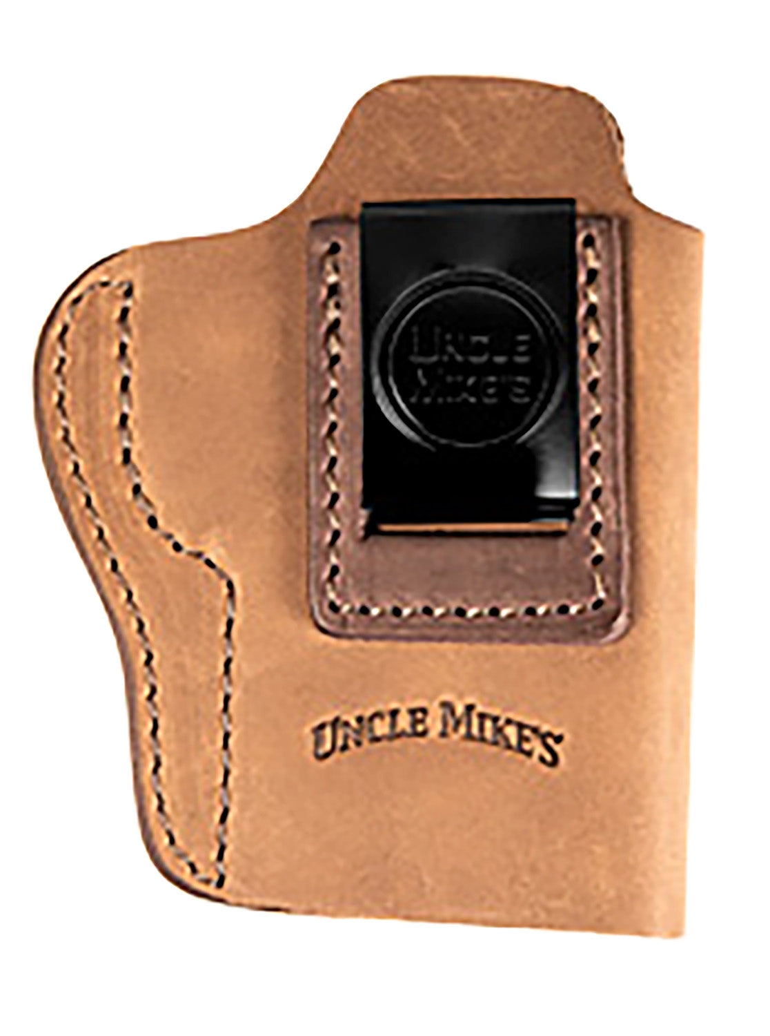 Uncle Mikes-leather(1791) UMIWB4BRWA Inside the Waistband IWB, Size 04, Brown Leather, Compatible w/Glock 17/19, Belt Clip Mount, Right Hand
