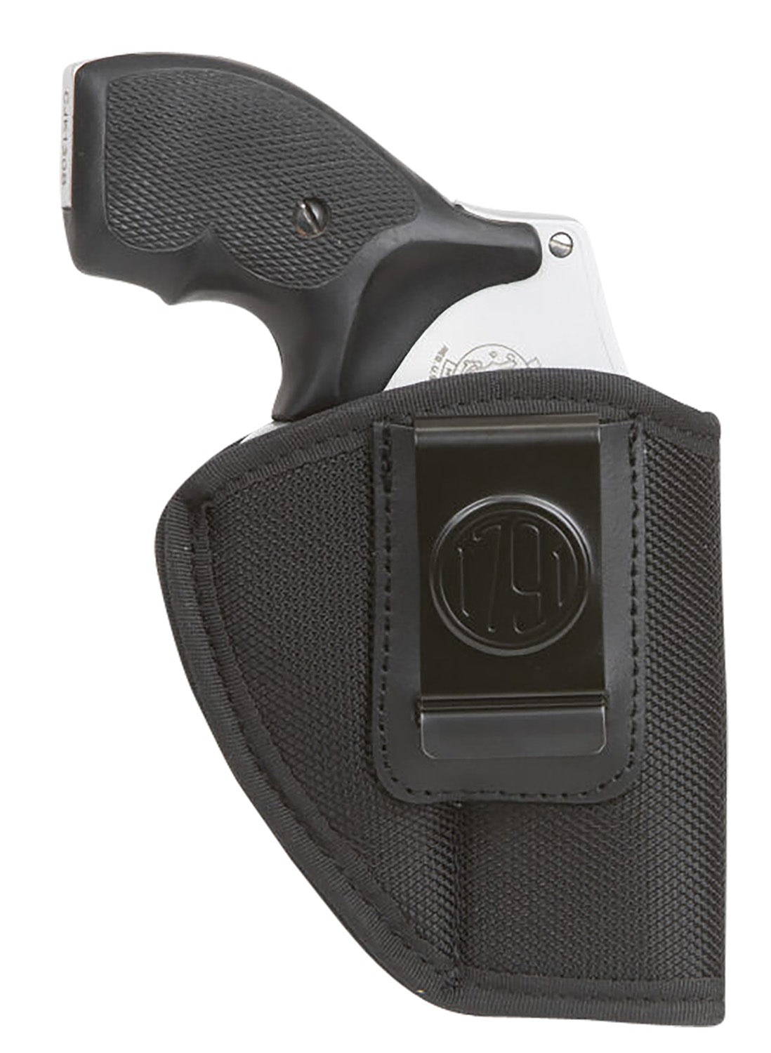 1791 Gunleather PNIWB2BLKR Premium Nylon IWB Size 02 Black Ballistic Nylon Belt Clip Right Hand