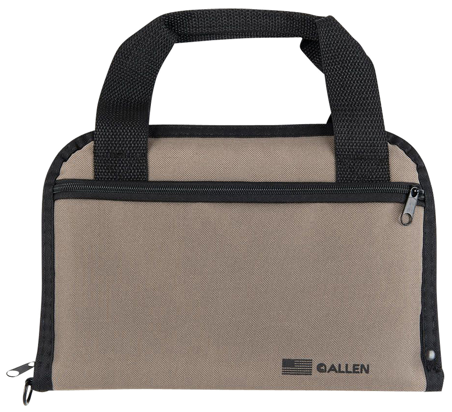 Allen 3644 Pistol Tote Taupe Endura w/Exterior Pocket 11.50" Long Lockable Holds 1 Handgun