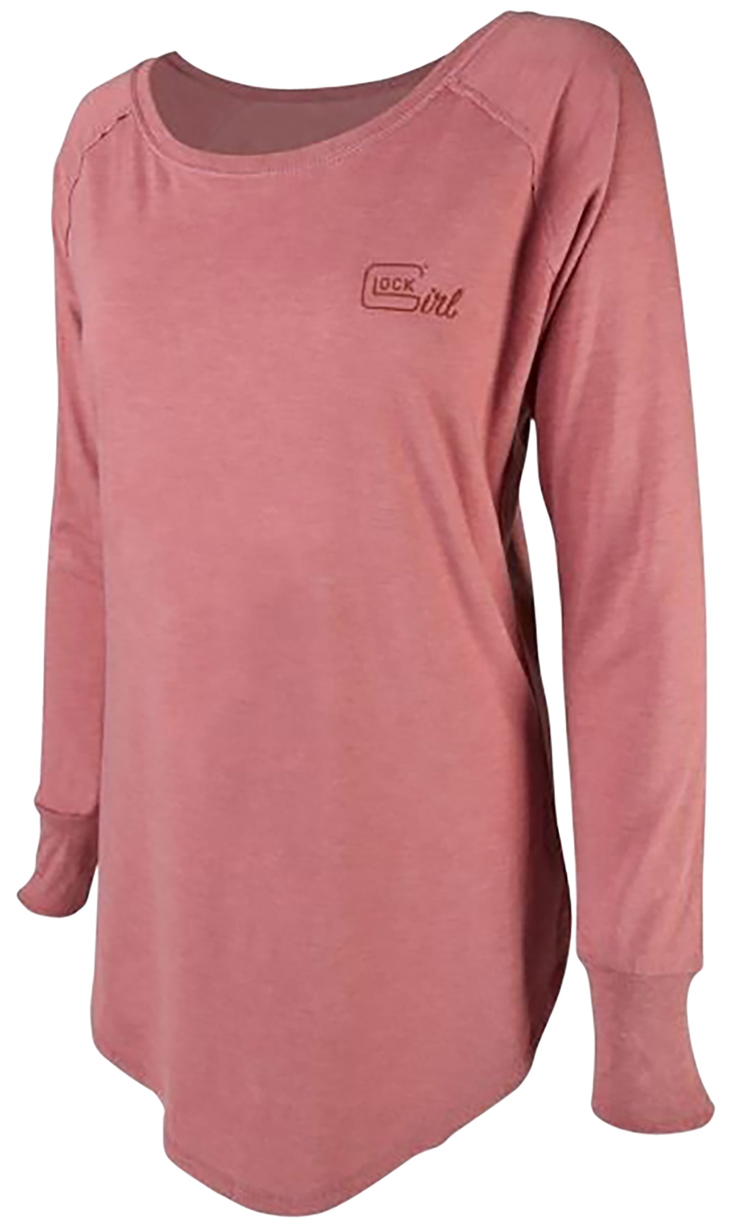 Glock AP960346 Glock Girl Confidence Blush Cotton/Polyester/Rayon Long Sleeve Tunic Medium