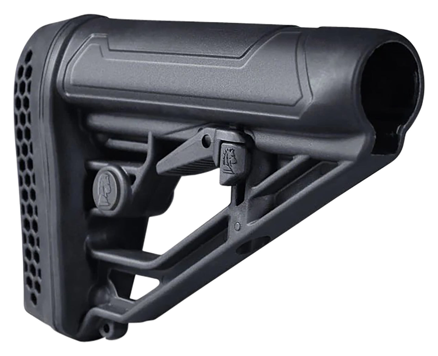 ADAPTIVE TACTICAL AT02012 EX Performance Adj. Black Synthetic M4 Style, Vented Rubber Butt Pad, Swivel Stud, Fits AR-Platform (Mil-Spec Buffer Tubes)