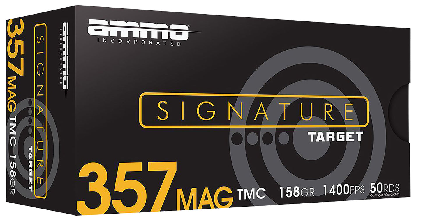Ammo Inc 357158TMCA50 Signature 357Mag 158gr Total Metal Case 50 Per Box/20 Case