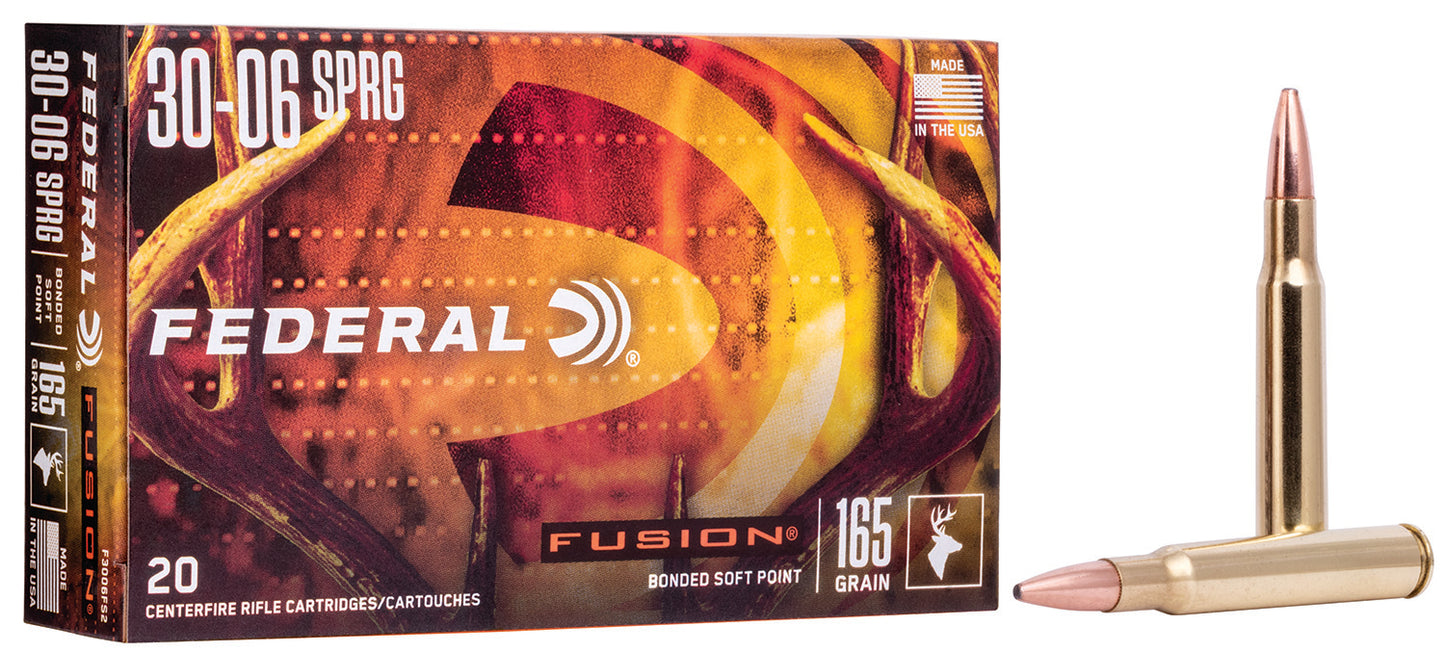 Federal F3006FS2 Fusion 30-06Springfield 165gr Bonded Soft Point 20 Per Box/10 Case