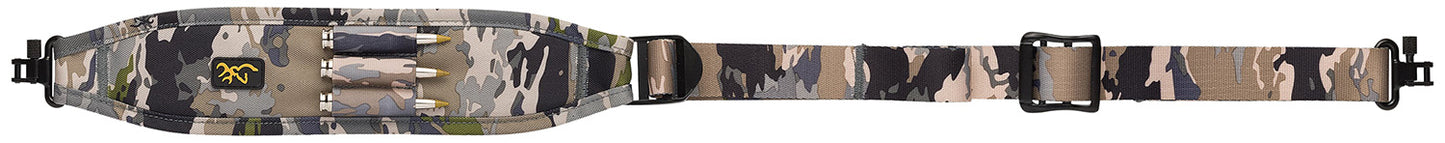 Browning 122195345 All Season Ovix Camo, 26"- 40" OAL, Padded Shoulder Strap with Ammo Loops, Metal Sling Swivels
