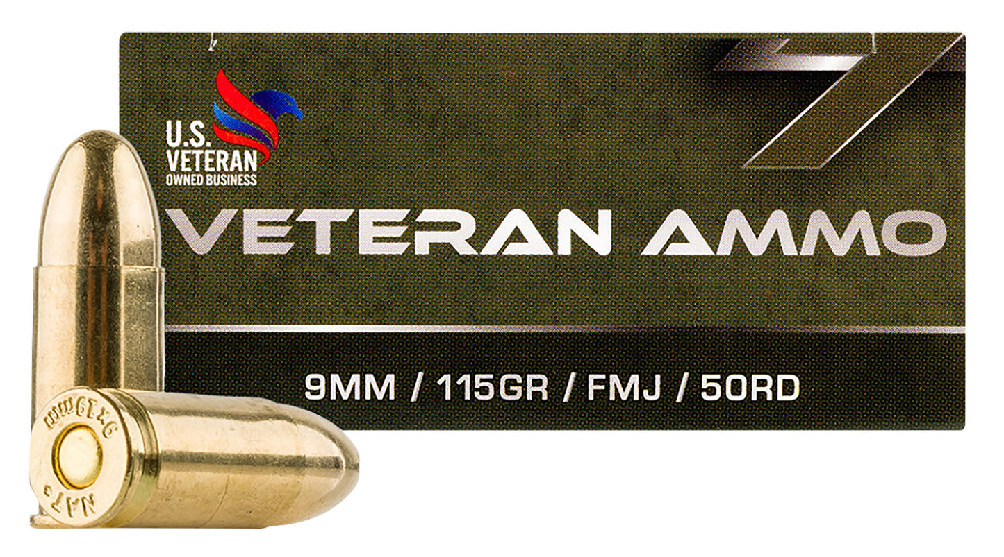 Hyperion Munitions HMBX913 Veteran Ammo 9mm Luger 115 gr Full Metal Jacket 50 Per Box/ 20 Cs