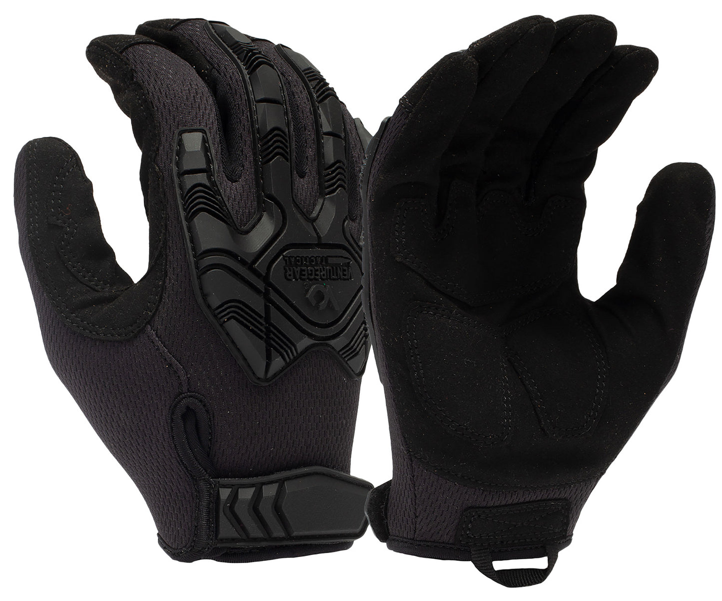 Pyramex VGTG40BX2 Impact Operator Heavy-Duty Black Synthetic Leather XXL Hook & Loop