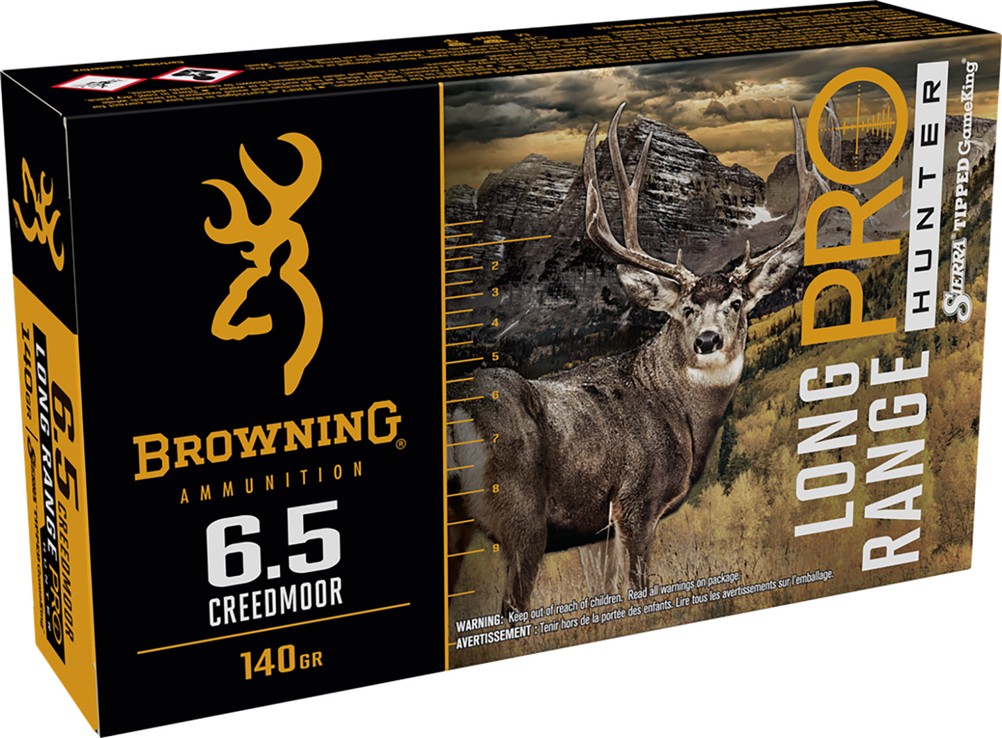 Browning Ammo B192500652 Long Range Pro 6.5Creedmoor 140gr 20 Per Box/10 Case