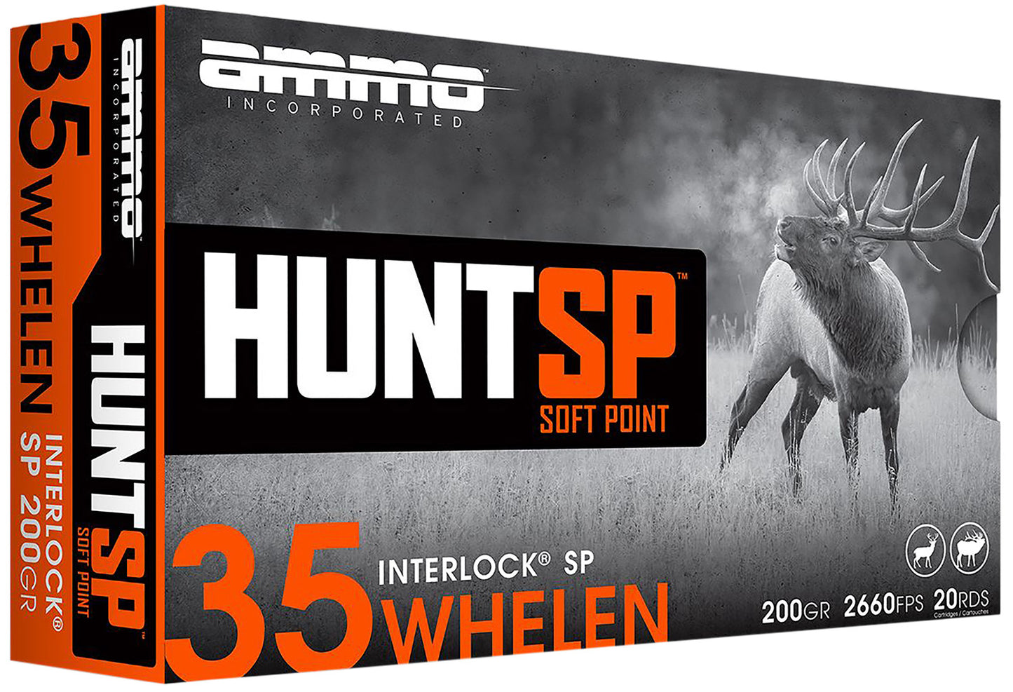 Ammo Inc 35W200SPA20 Hunt 35Whelen 200gr Soft Point 20 Per Box/10 Case
