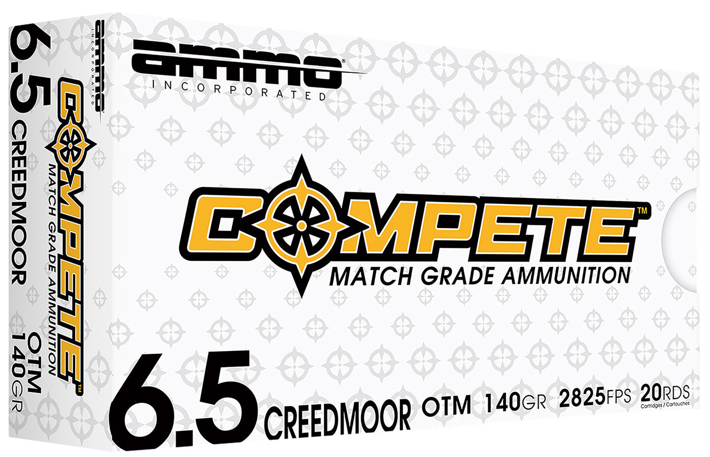 Ammo Inc 65CM140BTHPA20 Compete 6.5Creedmoor 140gr Boat Tail Hollow Point 20 Per Box/10 Case