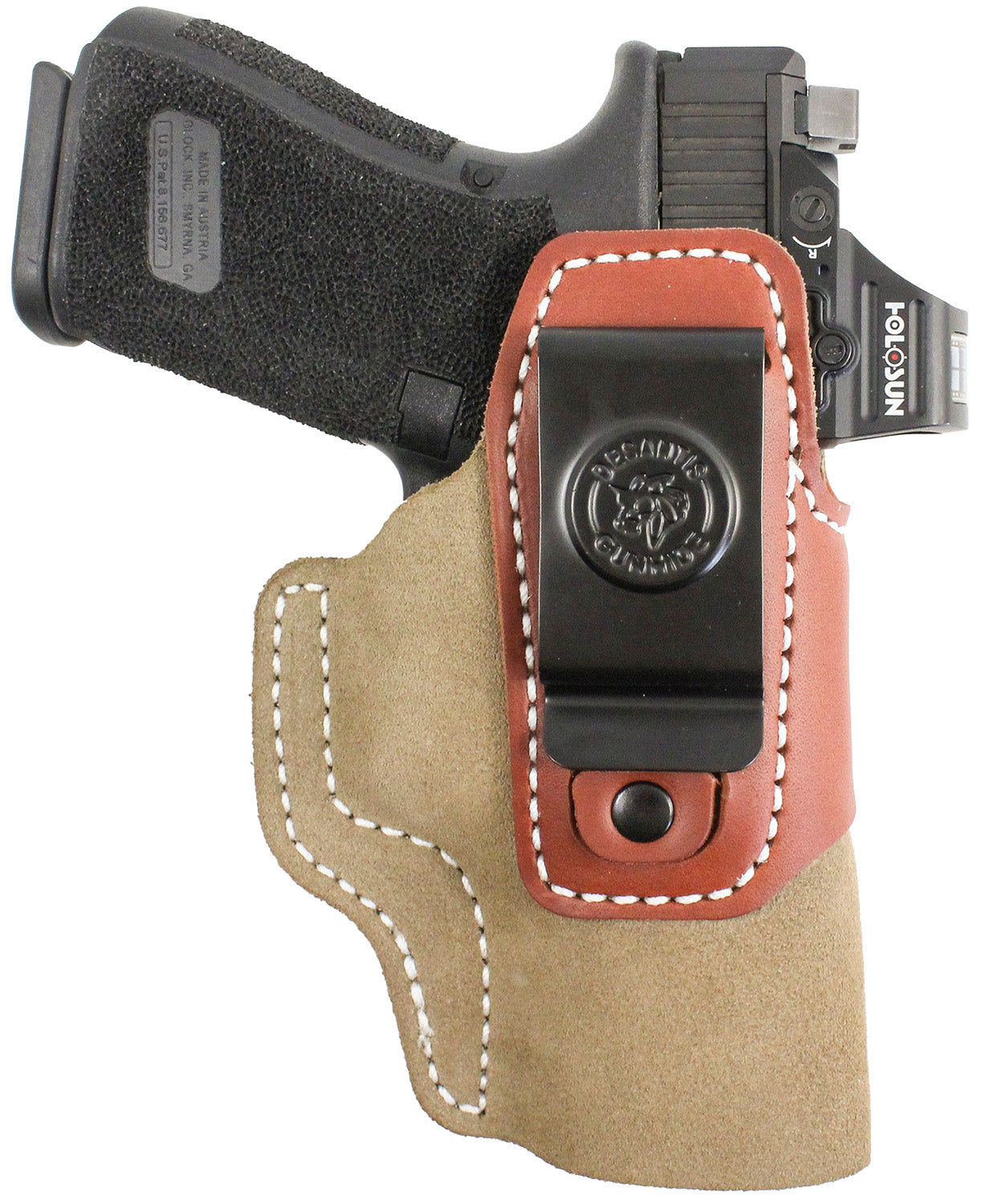 DeSantis Gunhide 215NJ02Z0 Transit IWB Natural Kydex/Leather Belt Clip S&W J Frame Ambidextrous