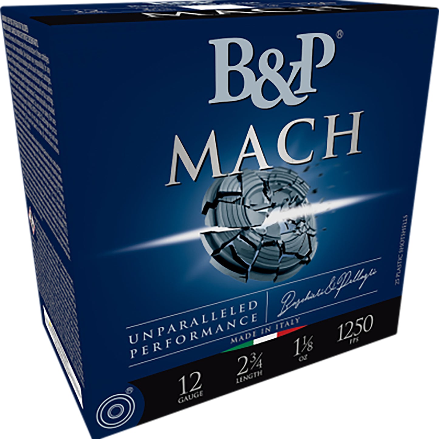 B&p Ammunition 12B78F29 Mach 12Gauge 2.75" 7/8oz 9Shot 25 Per Box/10 Case