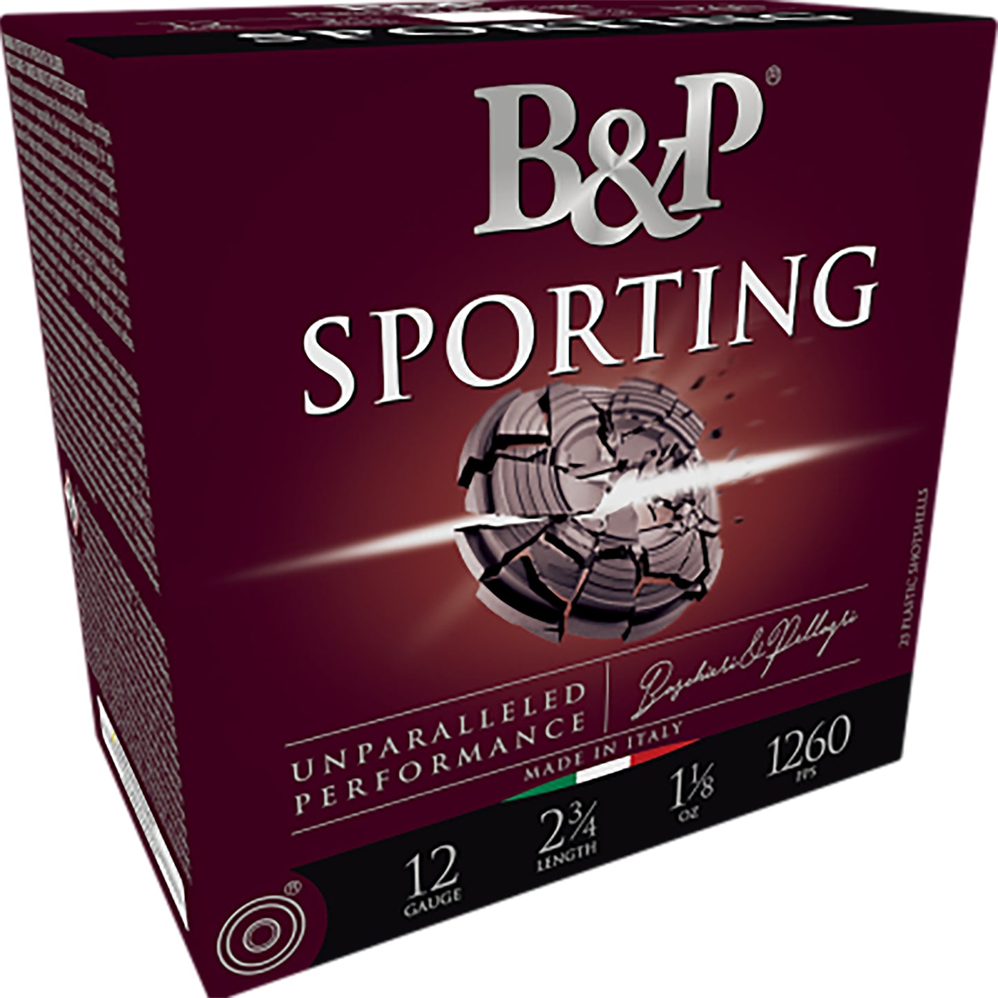 B&p Ammunition 12B1SH75 Sporting Clay 12Gauge 2.75" 1oz 8.5Shot 25 Per Box/10 Case