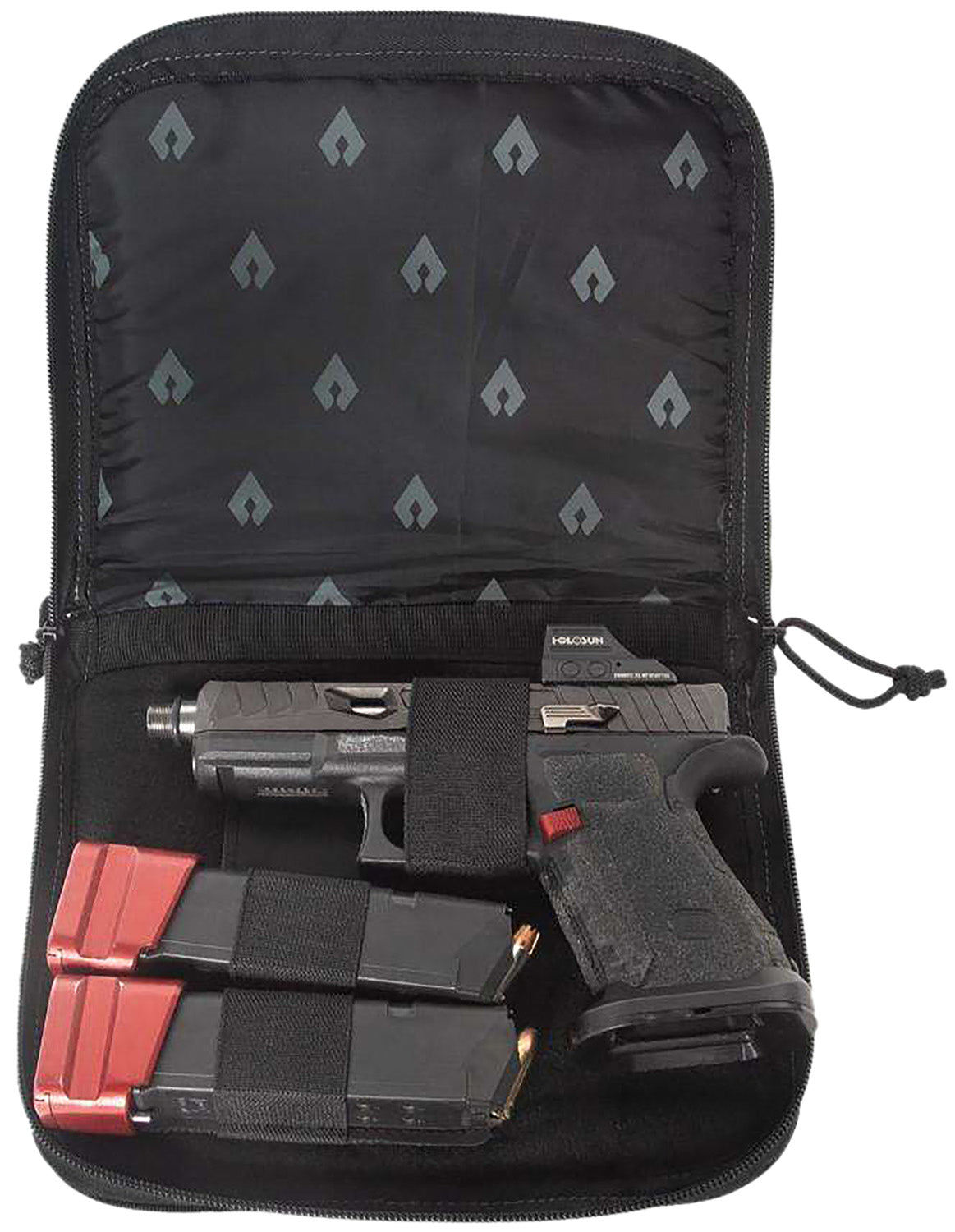 Advance Warrior Solutions SPC9 Single Pistol Case 9.50" Long Black Durable Soft Fabric Compatible w/ Most Standard Sized Pistols