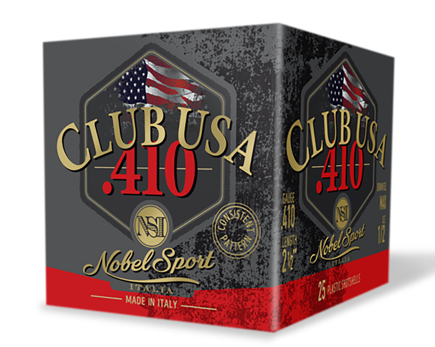 Nobel/eurosports Llc ANS41275 Club USA 410Gauge 2.50" 1/2oz 7.5Shot 25 Per Box/10 Case
