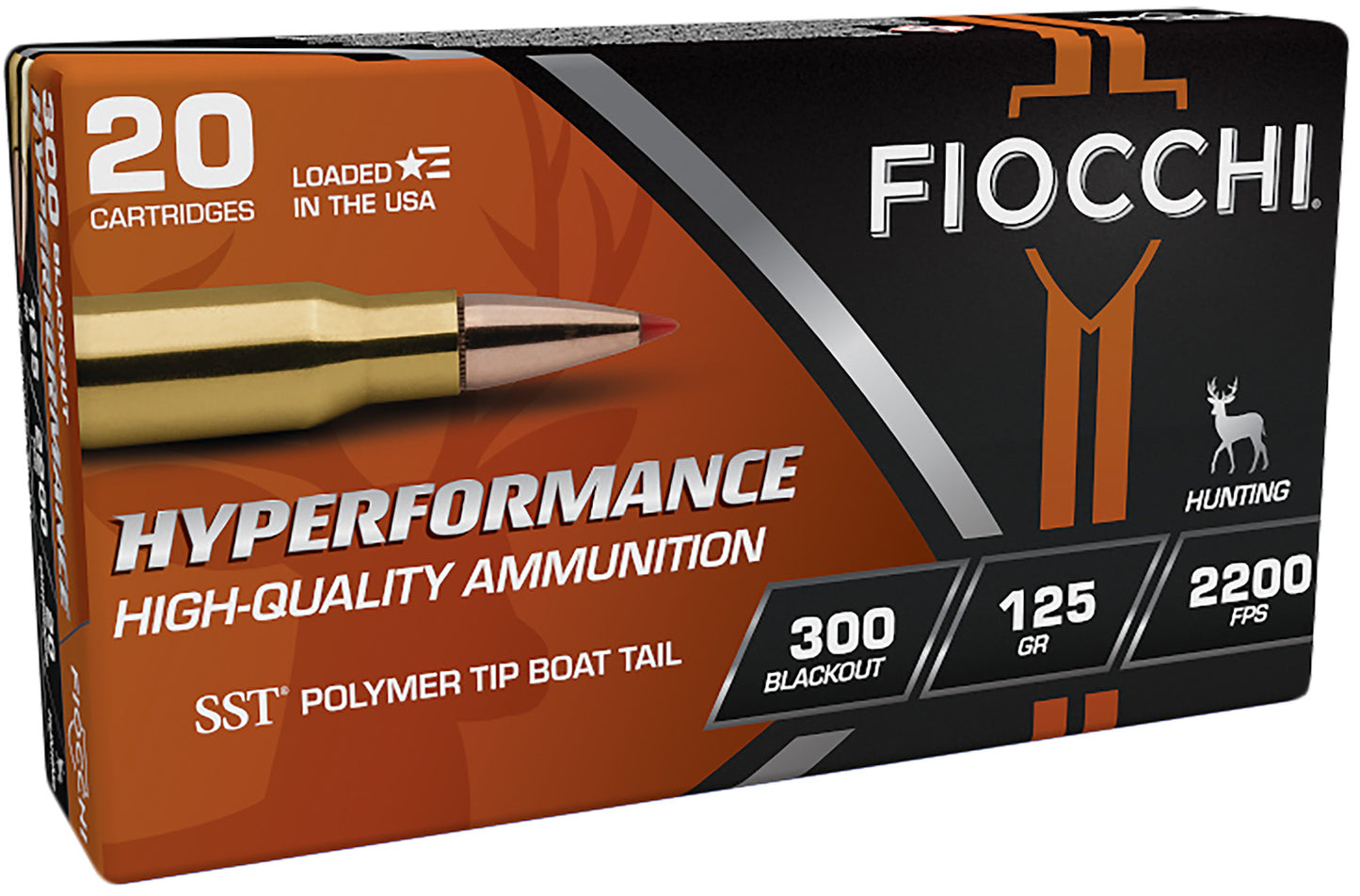 Fiocchi 300BLKH20 Hyperformance 300Blackout 125gr Super Shock Tip 20 Per Box/10 Case