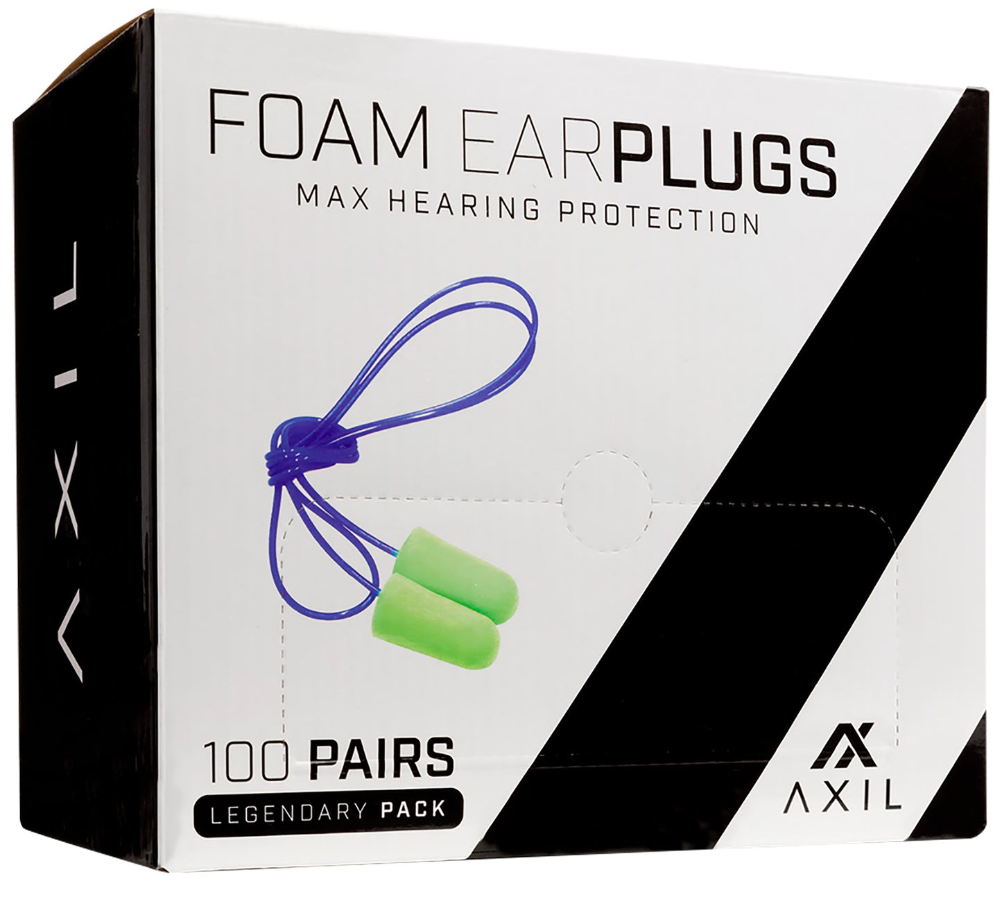 Axil LLC AXFP100GP Foam Ear Plugs 32 dB Lime Green 100 Pair