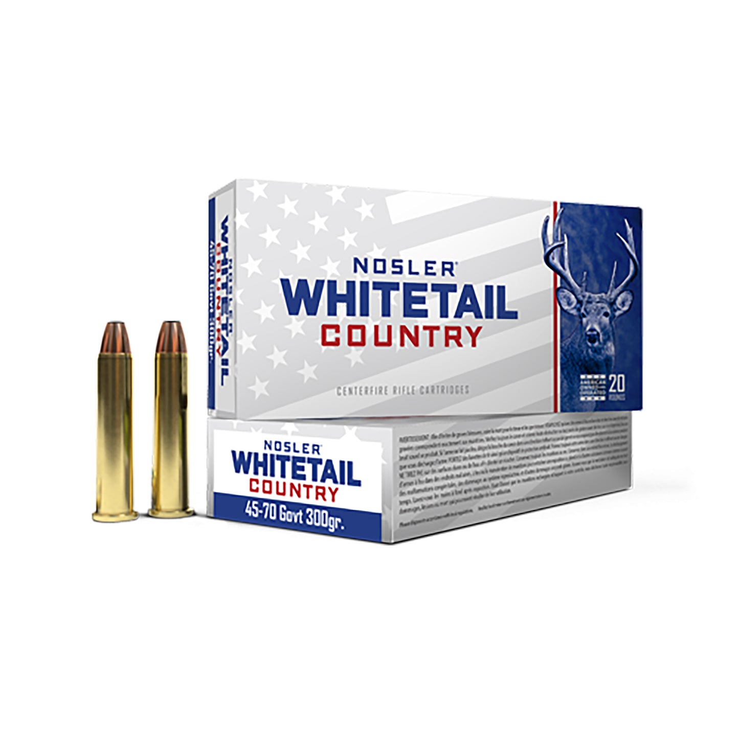 Nosler 40145 Whitetail Country 45-70Gov 300gr 20 Per Box/10 Case