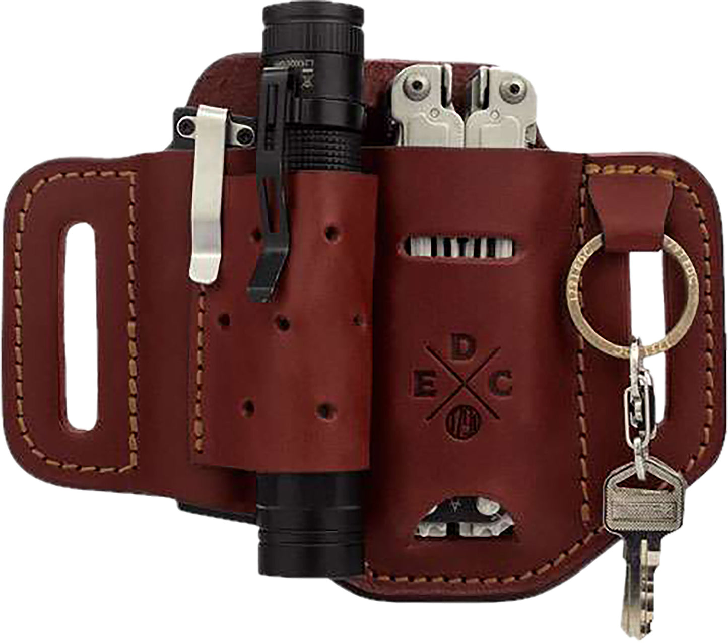 1791 Gunleather HDESLFCHNA Heavy Duty Easy Slide OWB Large Chestnut Leather Belt Slide Mount