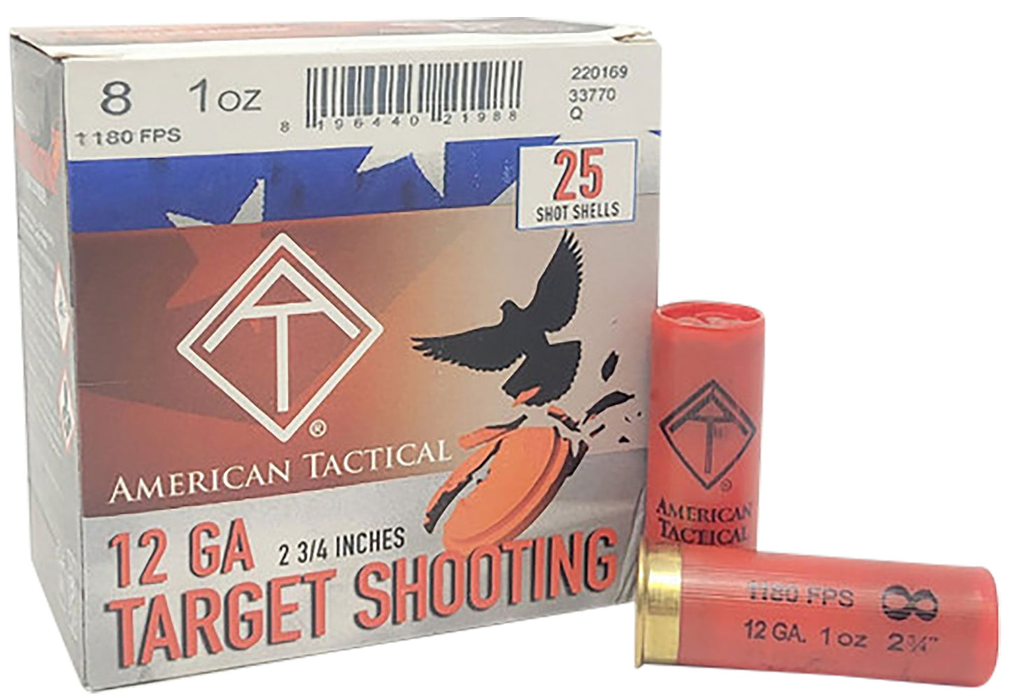 ATI Target Load 12Gauge 2.75" 1oz 8Shot 25 Per Box/10 Case
