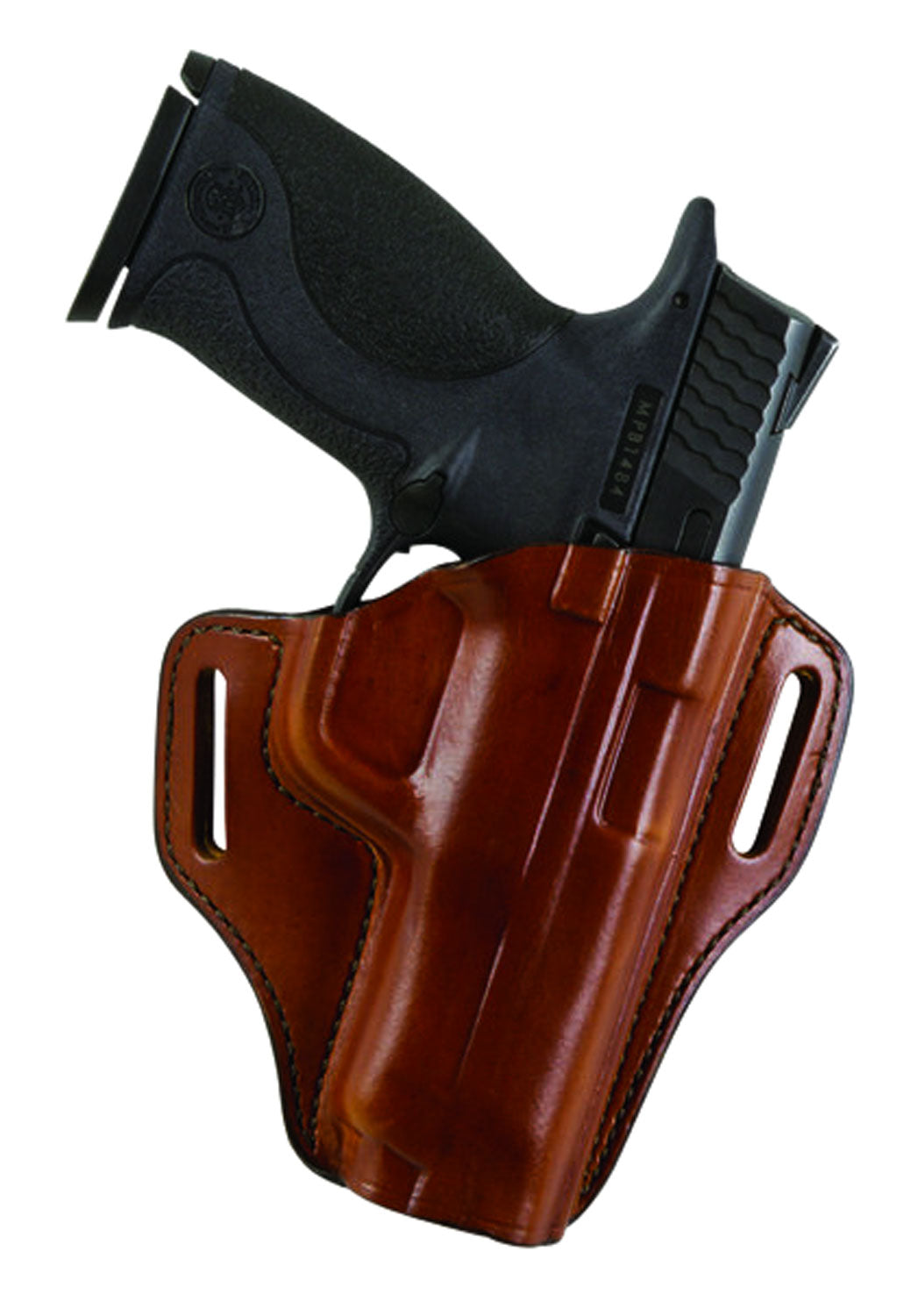 Bianchi 23940 57 Remedy OWB Size 12 Tan Leather Belt Slide Fits Colt 1911 Commander Right Hand