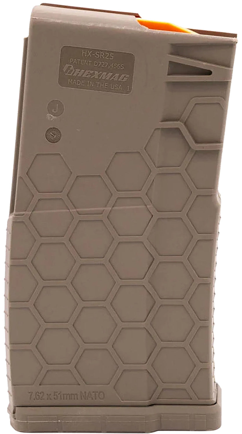 Hexmag HX20SR2551FD SR-25 Flat Dark Earth Detachable 20rd 308 Win 7.62x51mm NATO for AR-10
