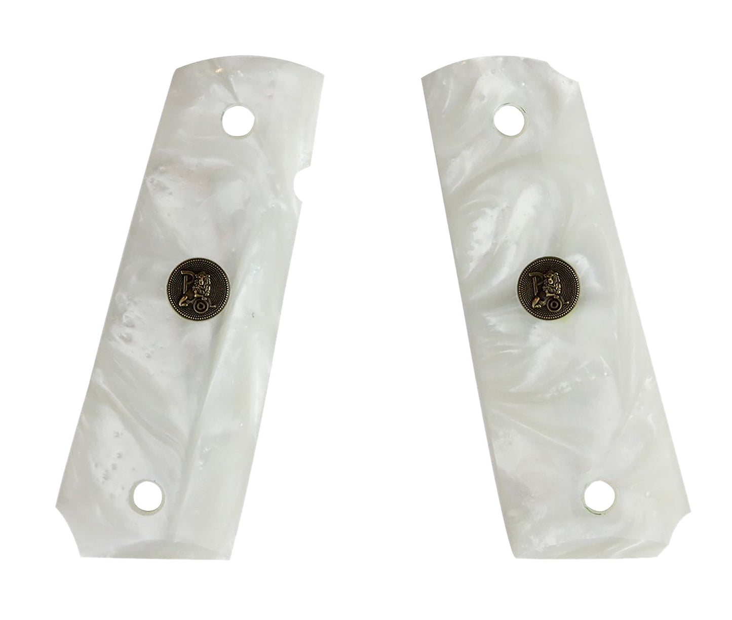Pachmayr 62001 Custom Grip White Simulated Pearl Panels for 1911 with Ambidextrous Safety