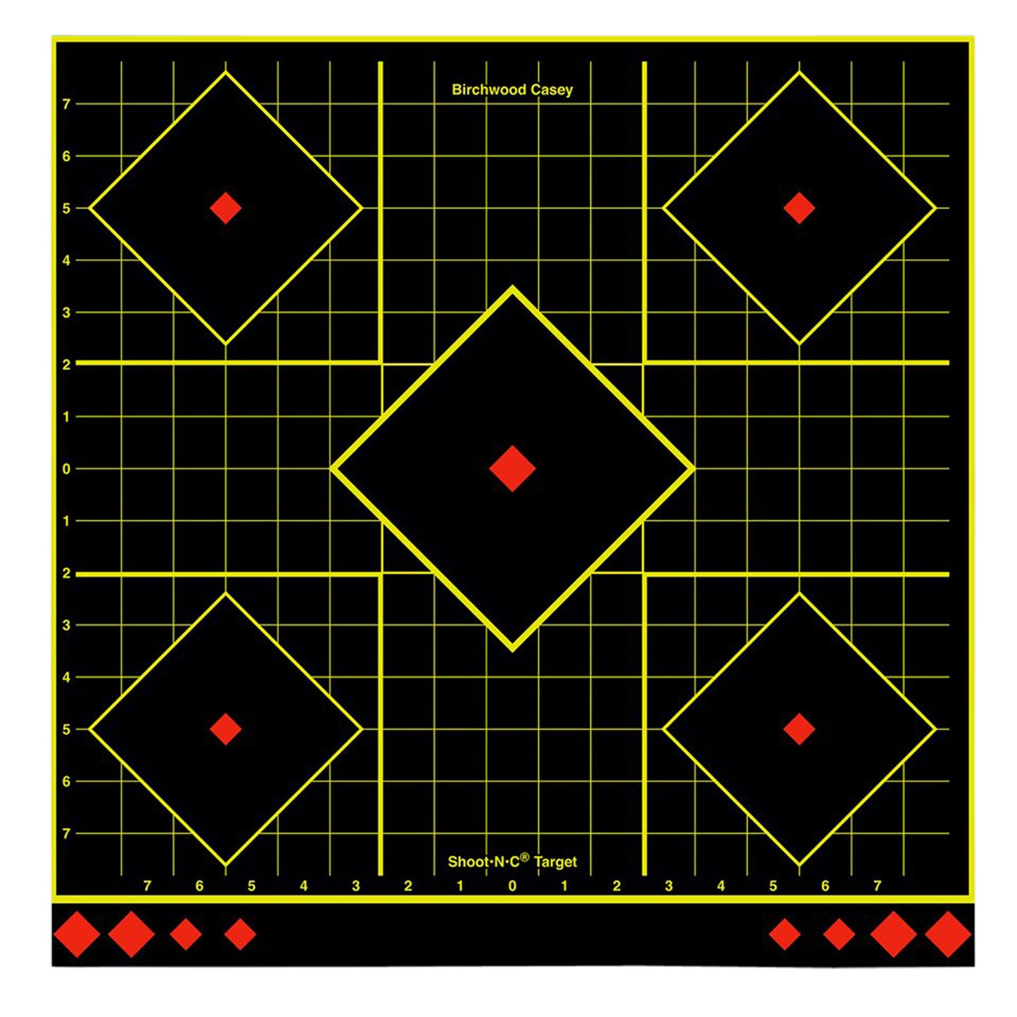 Birchwood Casey 34175 Shoot-N-C Reactive Target Self-Adhesive Paper Multi Color 17.75" 5-Diamond 5 Pack