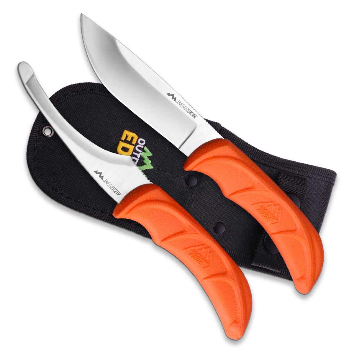 Outdoor Edge JaegerPair 3-piece hunting knife combo skinning gut hook boning | Beauty Riche