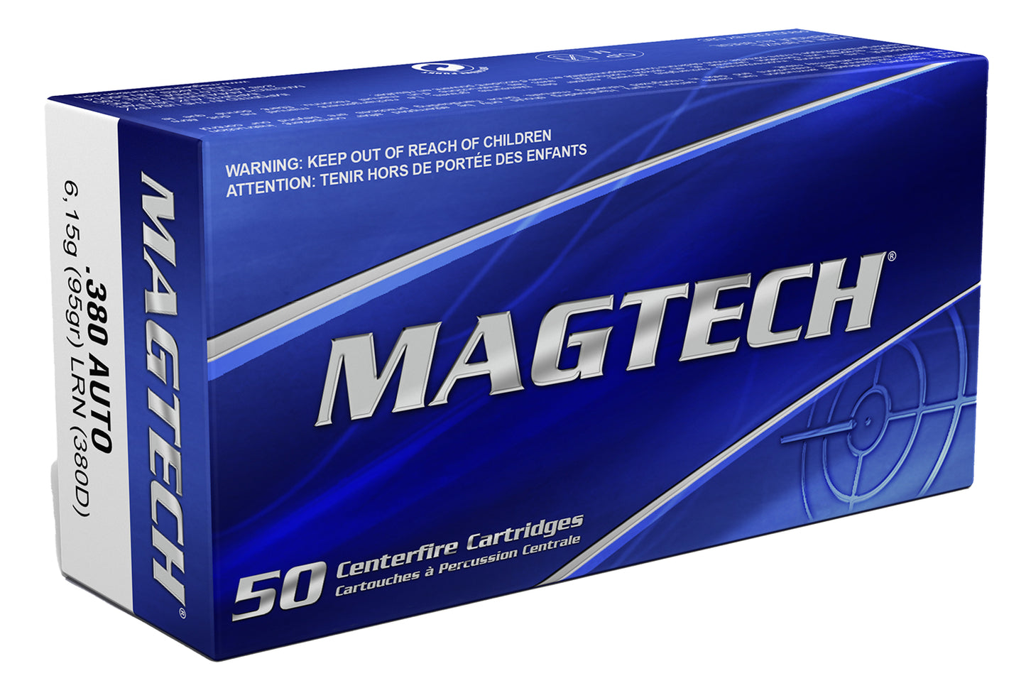 Magtech 380D Range/Training 380ACP 95gr Lead Round Nose 50 Per Box/20 Case