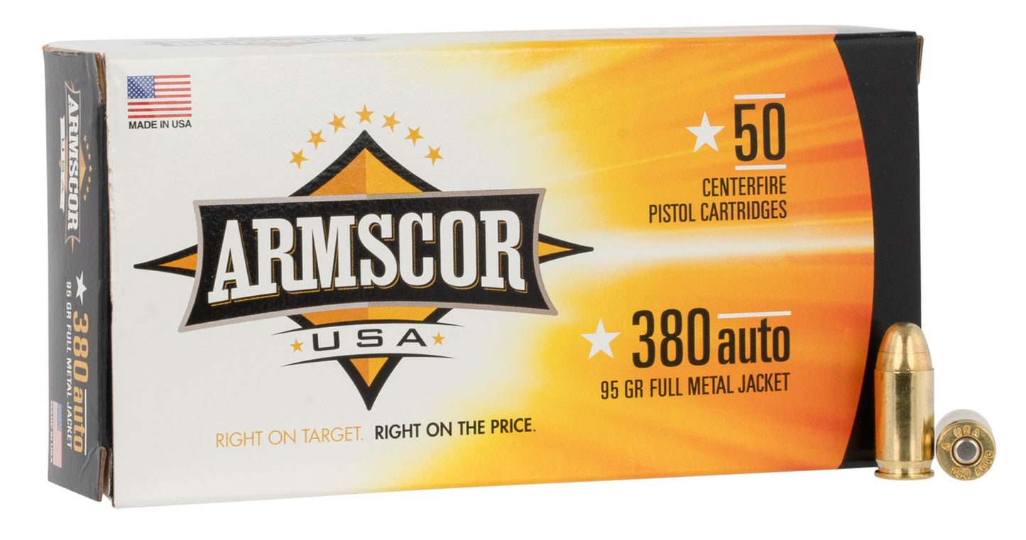 Armscor FAC3802N USA 380ACP 95gr Full Metal Jacket 50 Per Box/20 Case