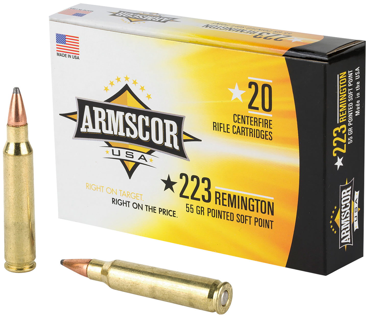 Armscor AC2235N USA 223Rem 55gr Hornady V-Max 20 Per Box/50 Case
