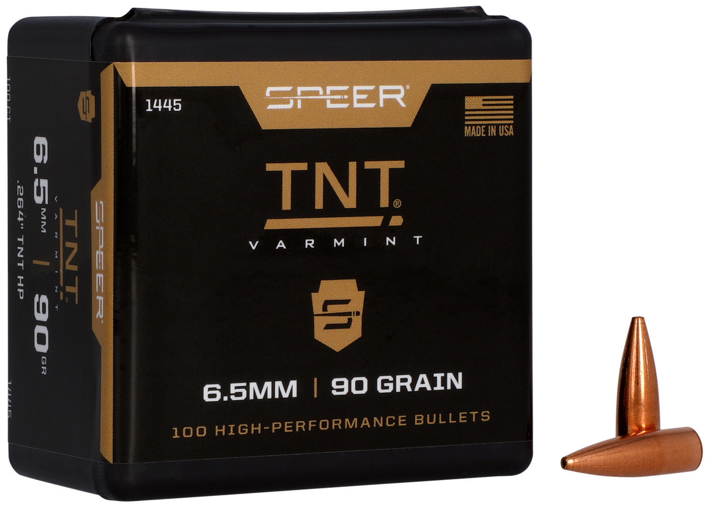 Speer 1445 TNT 6.5Creedmoor 90gr Jacketed Hollow Point 100 Per Box/5 Case