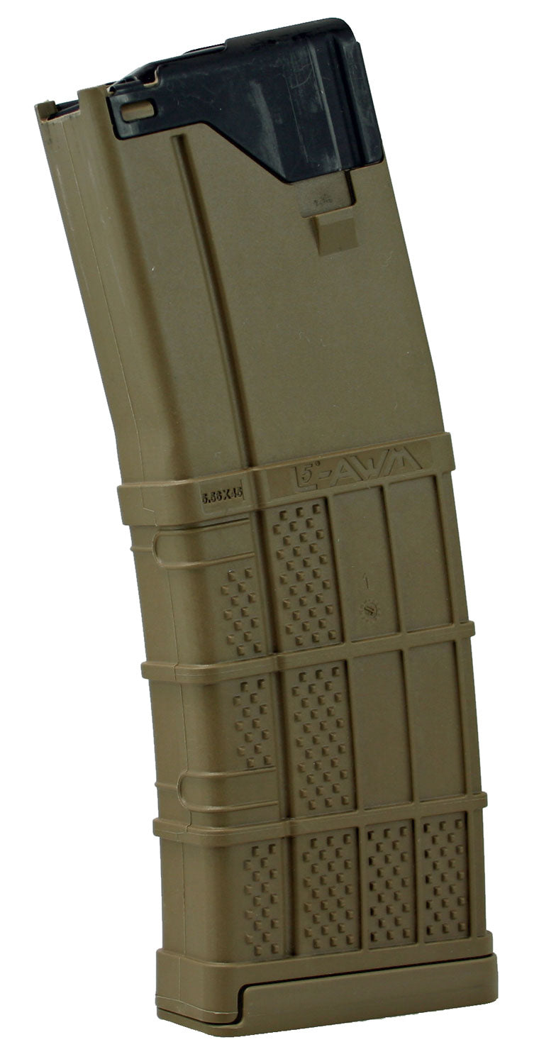 Lancer 999000232007 L5AWM Flat Dark Earth Detachable 30rd 223 Rem/300 Blackout/5.56x45mm NATO for AR-15