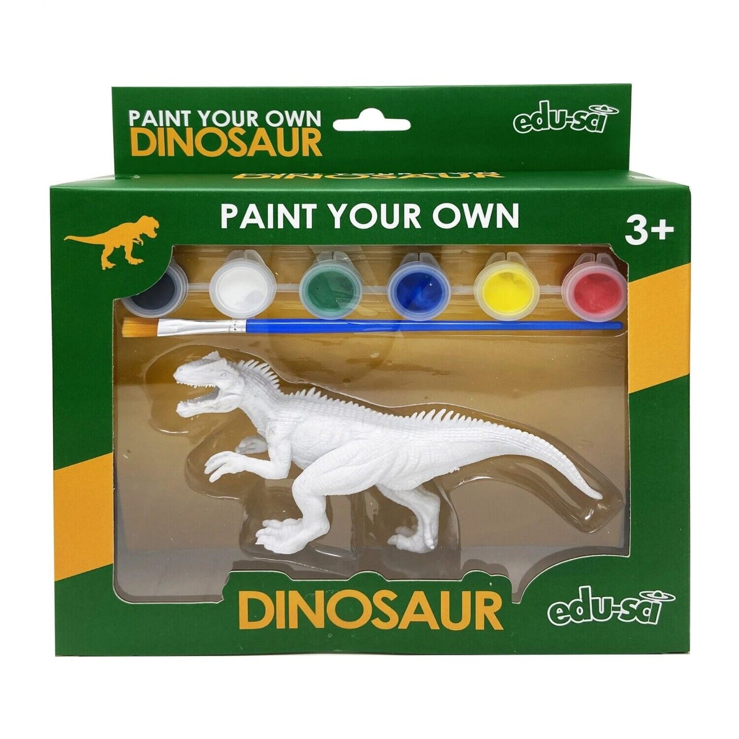 Edu-Sci Paint Your Own Dinosaur – Allosaurus DIY Craft Kit | Fun & Educational Painting Set for Kids 3+