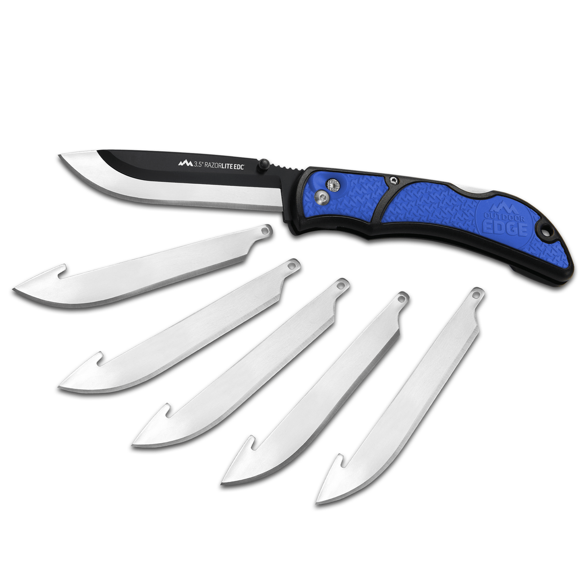 Outdoor Edge Razor-Lite EDC 3.5 blue 6 replacement blades folding knife | Beauty Riche