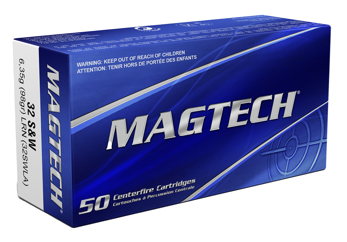 Magtech 32SWLA Range/Training 32S&WLong 98gr Lead Round Nose 50 Per Box/20 Case