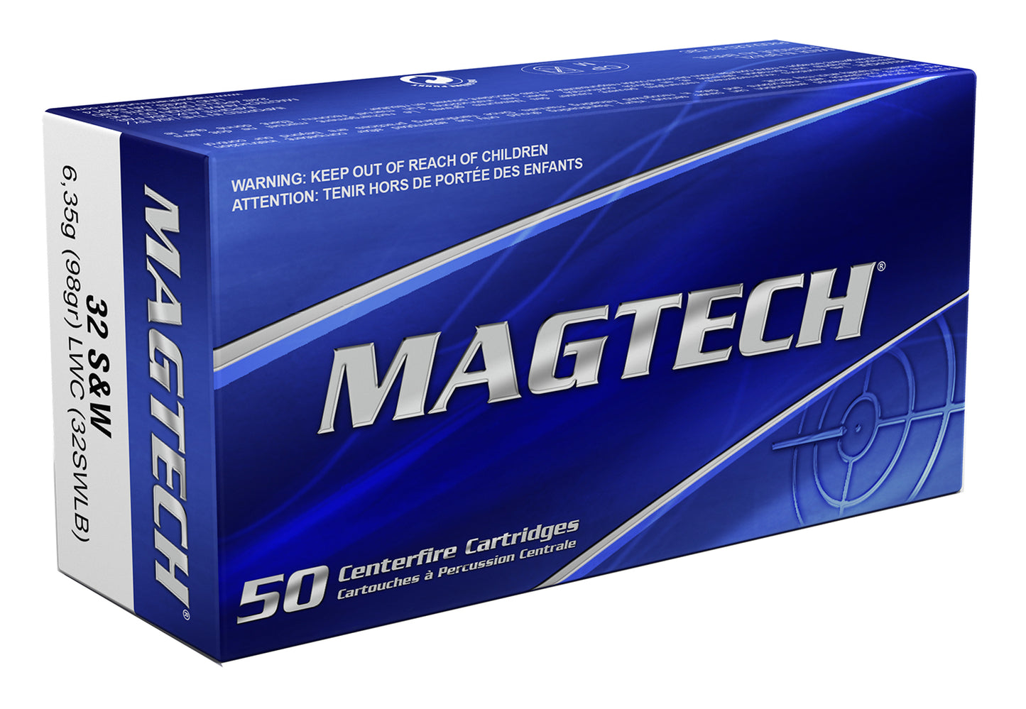 Magtech 32SWLB Range/Training 32S&W Long 98gr Lead Wadcutter 50 Per Box/20 Case