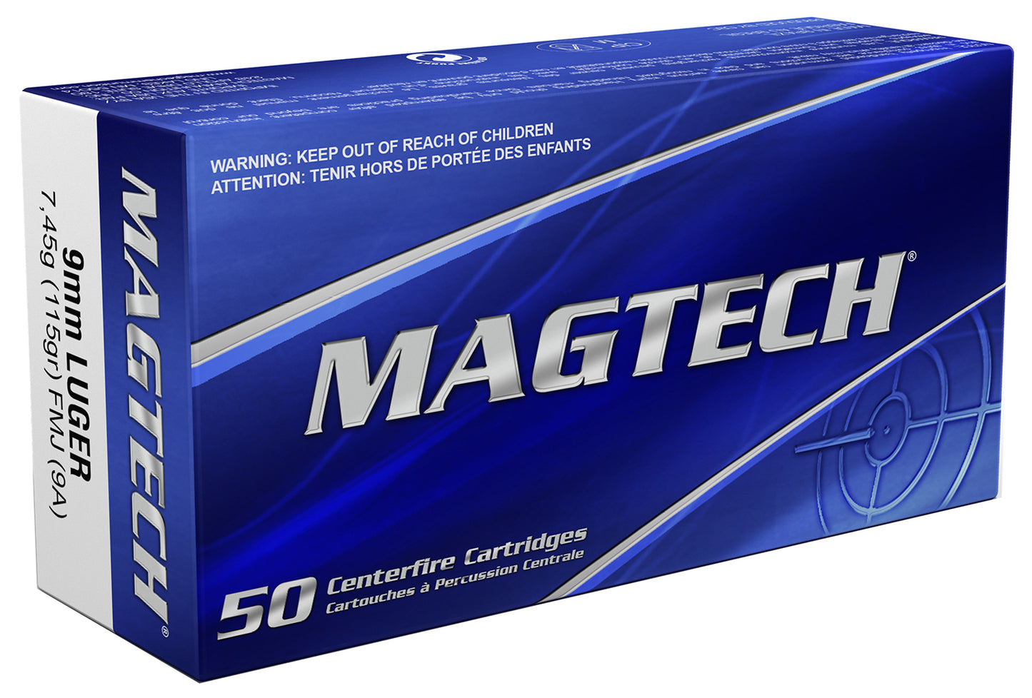 Magtech 9A Range/Training 9mmLuger 115gr Full Metal Jacket 50 Per Box/20 Case