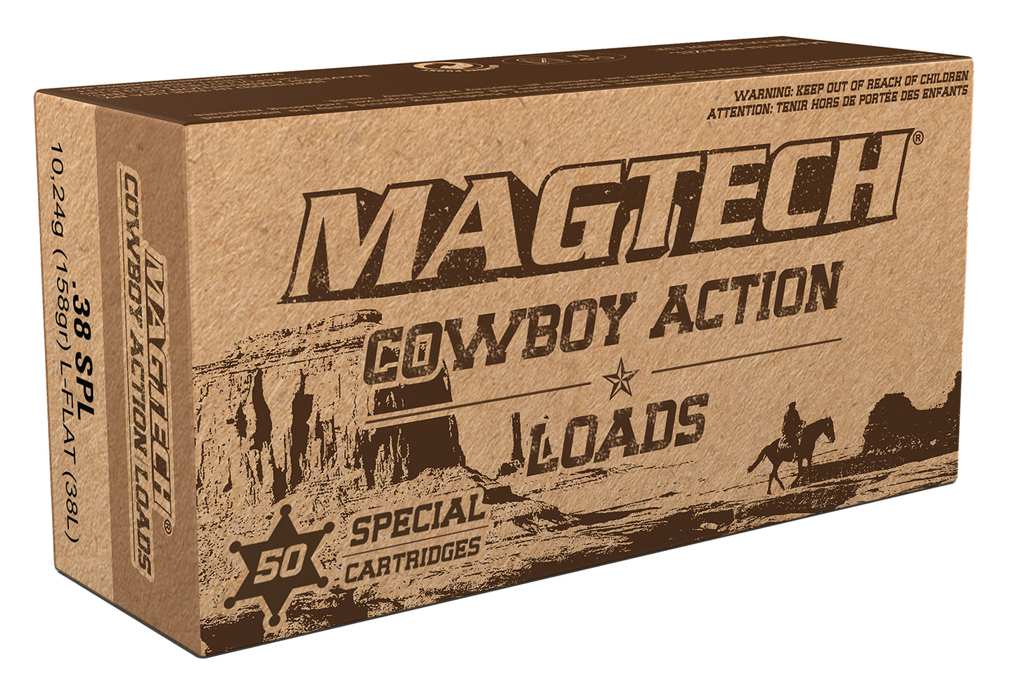 Magtech 38U Cowboy Action 38Special 125gr Lead Flat Nose 50 Per Box/20 Case