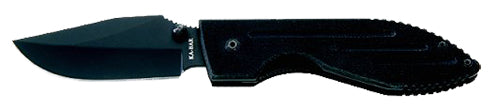 Ka-Bar 3072 Warthog 3" Folding Clip Point Plain Black 420HC SS Blade, Black G10 Handle, Includes Pocket Clip
