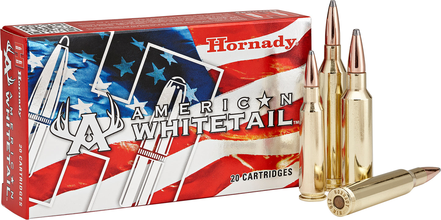 Hornady 82204 American Whitetail 300WSM 165gr InterLock Round Nose 20 Per Box/10 Case