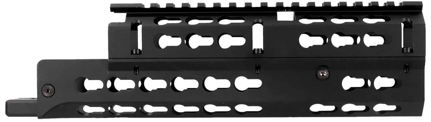 Aim Sports MKAK03 Russian Handguard 9.60" Keymod Medium Size Style Made of 6061-T6 Aluminum with Black Anodized Finish for AK-47