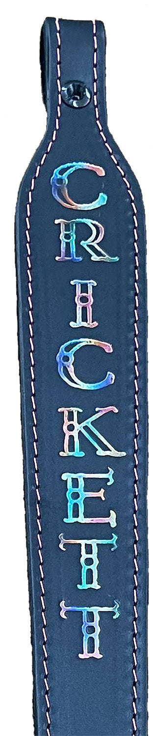 Crickett KSA802 Rifle Sling Black w/ Pink Stitching Leather, 23" L x 1.75" W