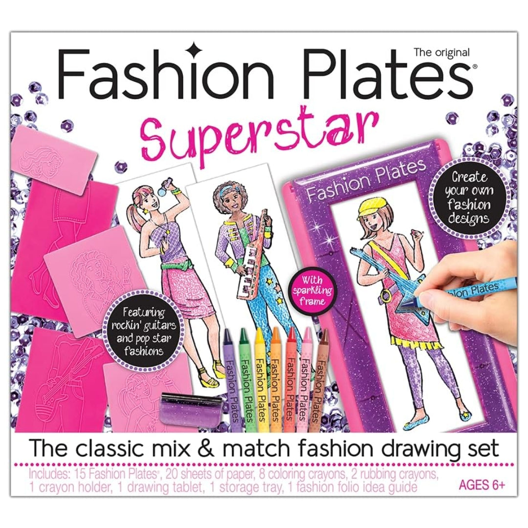 Fashion Plates Mega Kit – Design & Create Stylish Outfits | DIY Fashion Design Kit for Kids