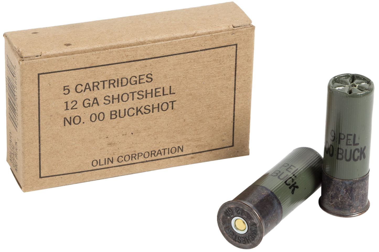 Winchester Ammo Q1544 Military Grade 12Gauge 2.75" 9Pellets 00Buck Shot 5 Per Bx/50 Case