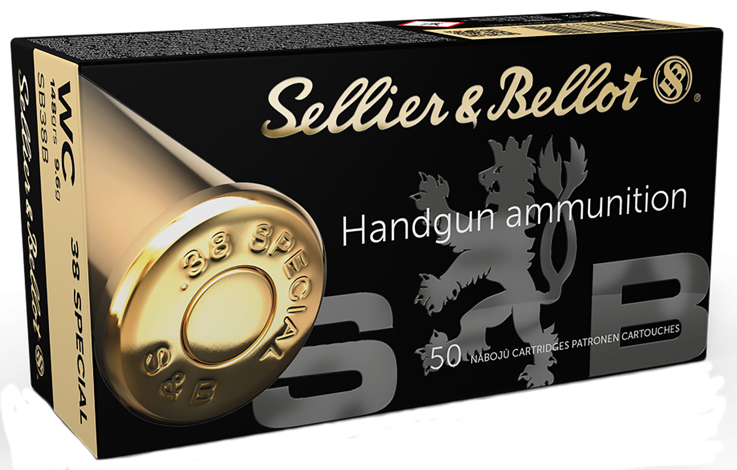 Sellier & Bellot SB38B Handgun 38Special 148gr Wadcutter 50 Per Box/24 Case