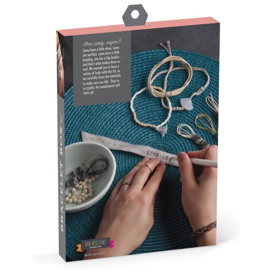 Craft Crush Bracelet Box Neutrals – DIY Bracelet Making Kit | Create 9 Stylish Handmade Bracelets
