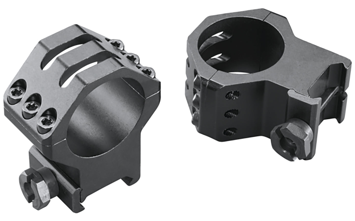 Weaver Mounts 48354 Six-Hole Skeleton Rings Matte Black 30mm Extra High